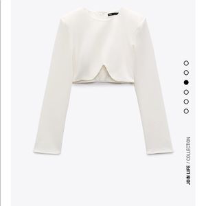 Zara sparkly crop top holiday